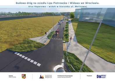 ul. Kaparowa -  Budowa dróg na osiedlu Lipa Piotrowska i Widawa we Wrocławiu